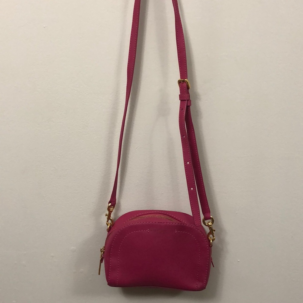 MARC JACOBS small dark pink crossbody